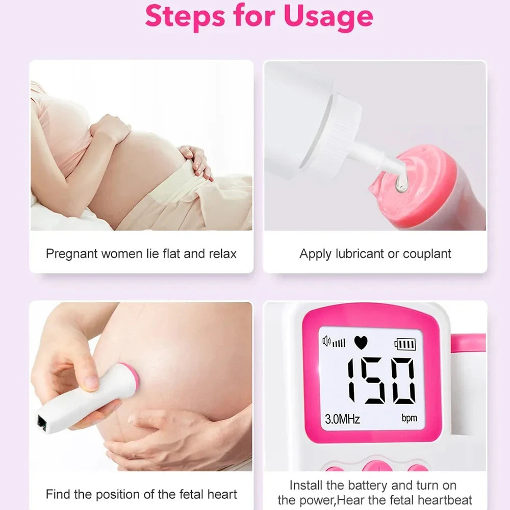 Doppler Fetal Heart Rate Monitor - Pink