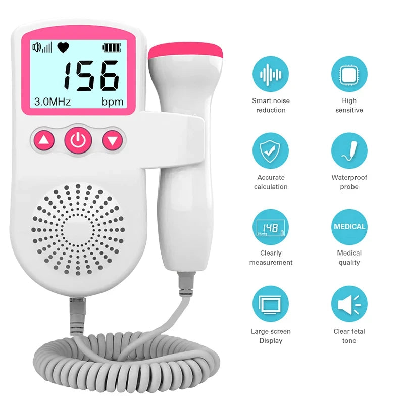 Doppler Fetal Heart Rate Monitor - Pink