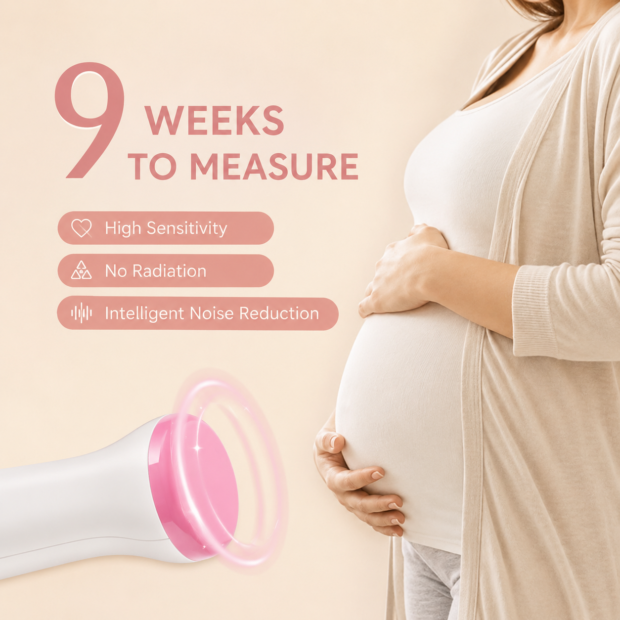 Doppler Fetal Heart Rate Monitor - Pink